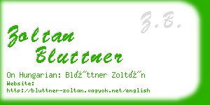 zoltan bluttner business card